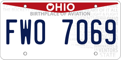 OH license plate FWO7069