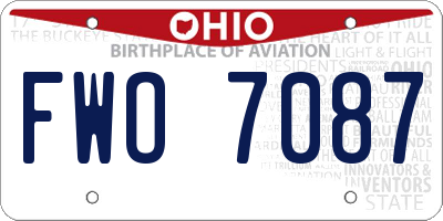 OH license plate FWO7087