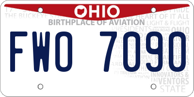 OH license plate FWO7090