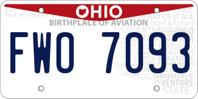 OH license plate FWO7093