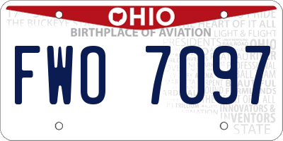 OH license plate FWO7097