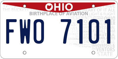 OH license plate FWO7101