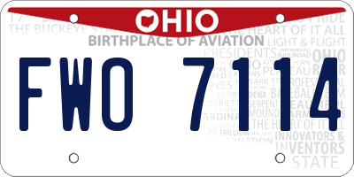 OH license plate FWO7114