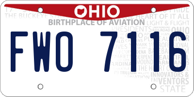 OH license plate FWO7116