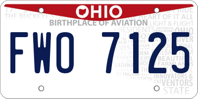 OH license plate FWO7125