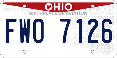 OH license plate FWO7126