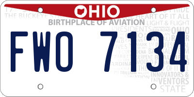 OH license plate FWO7134