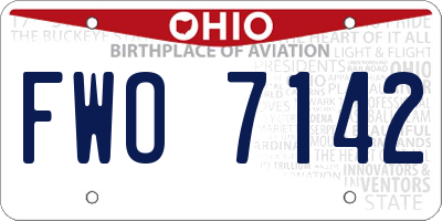 OH license plate FWO7142
