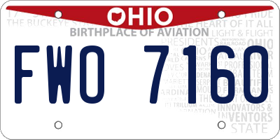 OH license plate FWO7160
