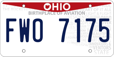 OH license plate FWO7175
