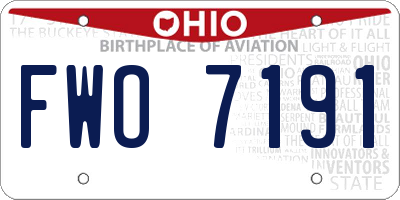 OH license plate FWO7191