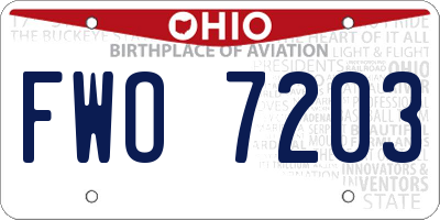 OH license plate FWO7203