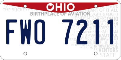 OH license plate FWO7211