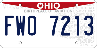 OH license plate FWO7213