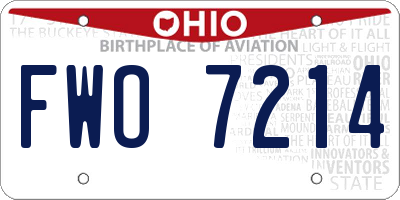 OH license plate FWO7214