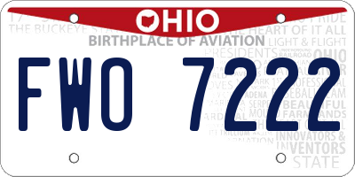 OH license plate FWO7222
