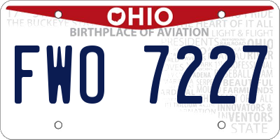 OH license plate FWO7227