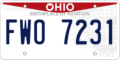OH license plate FWO7231