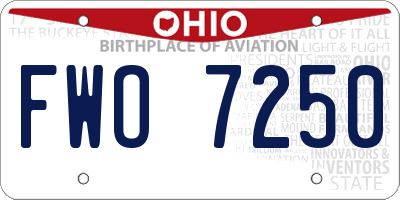 OH license plate FWO7250