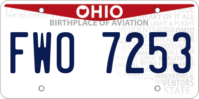 OH license plate FWO7253