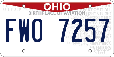 OH license plate FWO7257