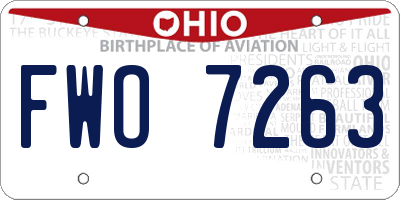 OH license plate FWO7263