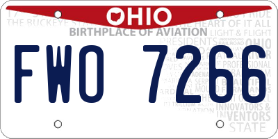 OH license plate FWO7266