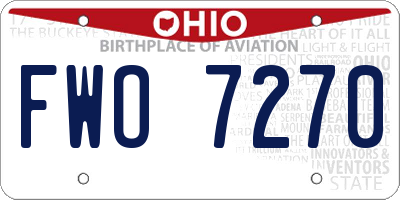 OH license plate FWO7270