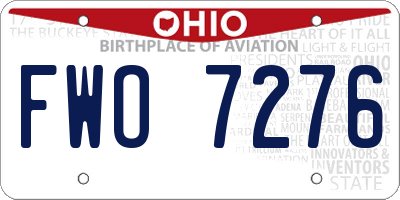 OH license plate FWO7276