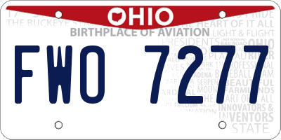 OH license plate FWO7277