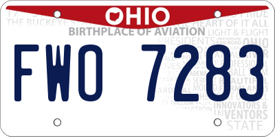 OH license plate FWO7283