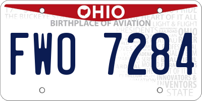 OH license plate FWO7284