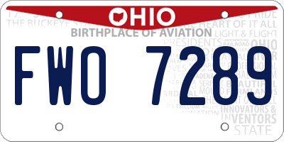 OH license plate FWO7289