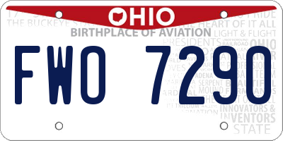 OH license plate FWO7290