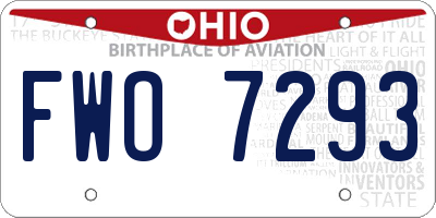 OH license plate FWO7293