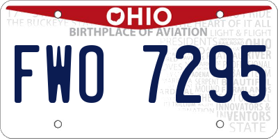 OH license plate FWO7295