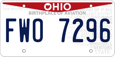OH license plate FWO7296