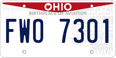 OH license plate FWO7301