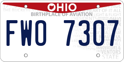 OH license plate FWO7307