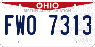 OH license plate FWO7313