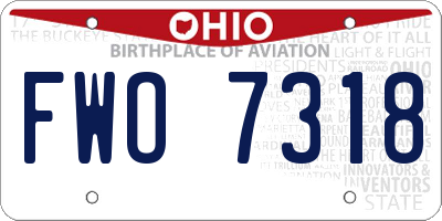 OH license plate FWO7318