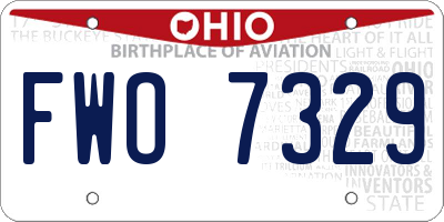 OH license plate FWO7329
