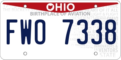 OH license plate FWO7338