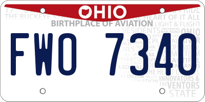 OH license plate FWO7340