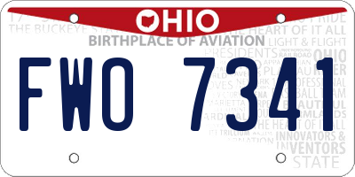 OH license plate FWO7341