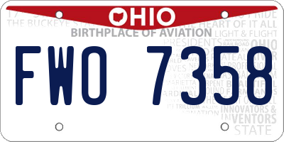 OH license plate FWO7358