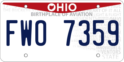 OH license plate FWO7359