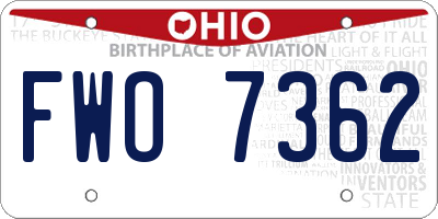OH license plate FWO7362