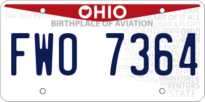 OH license plate FWO7364