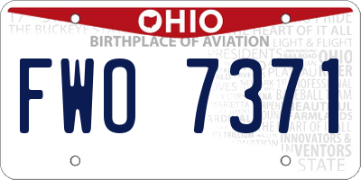 OH license plate FWO7371
